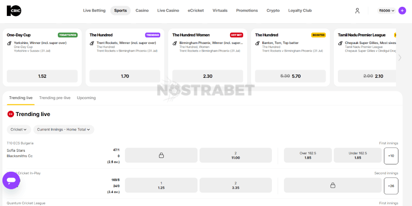 10cric sports betting