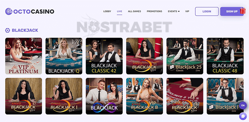 Octocasino Live Dealer Games